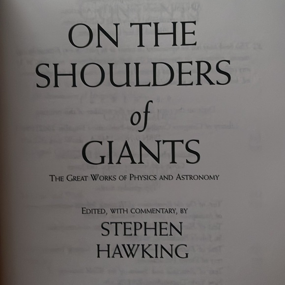 ON THE SHOULDERS OF GIANTS  EDITED WITHH COMMENTARY BY STEPHEN HAWKING - Picture 6 of 12
